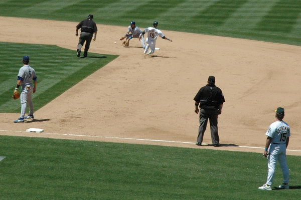 Scutaro steals, Furcal catches throw